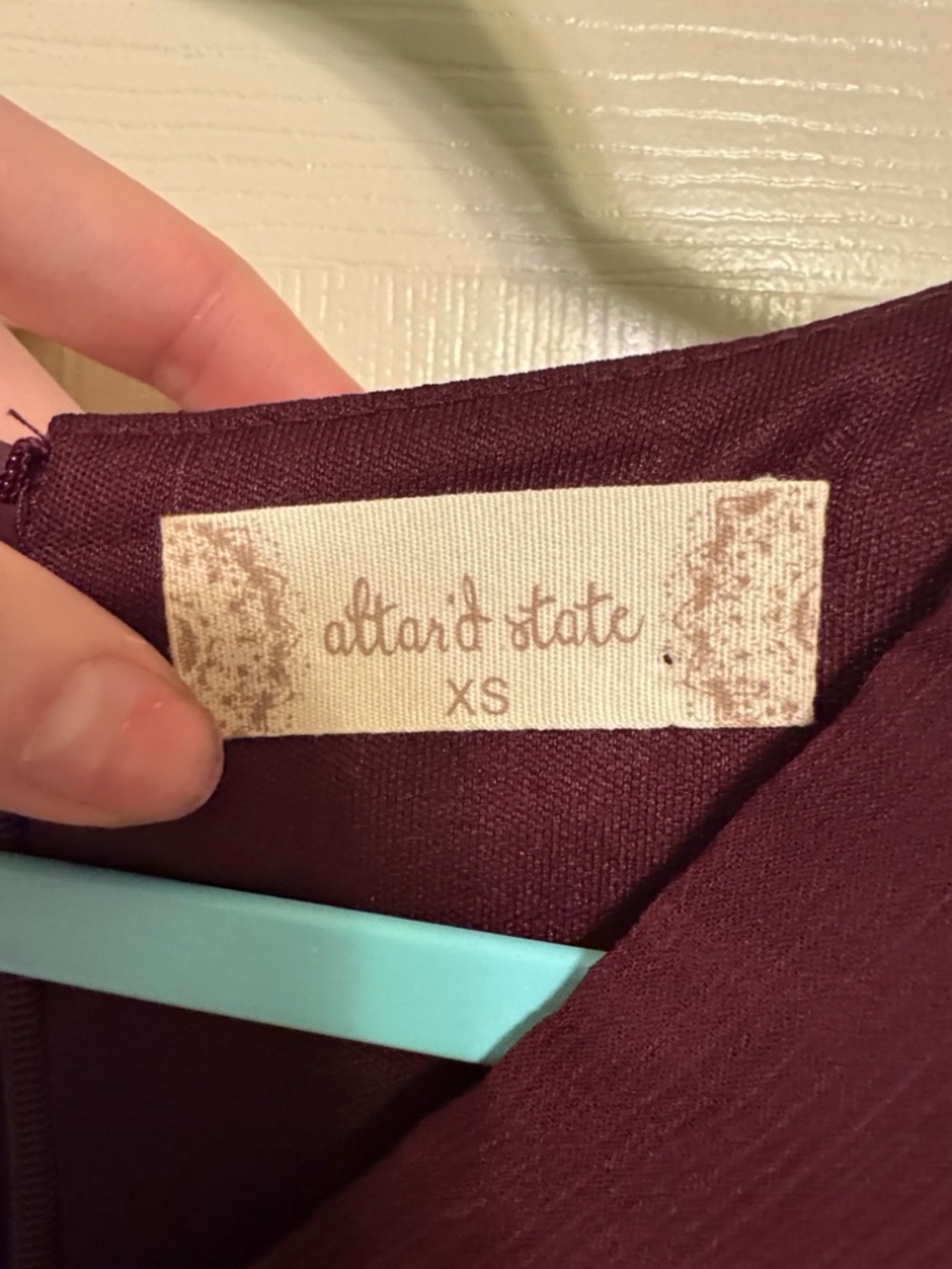 Altar'd State Floral Burgundy Dress XS - Picture 5 of 5